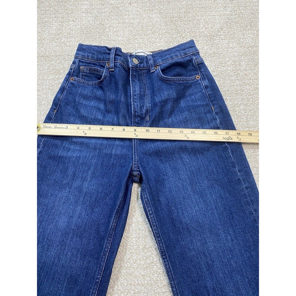 Reformation Bex Super Stretch High Rise Wide Leg Jeans Wheeler Size 26 - Picture 12 of 16